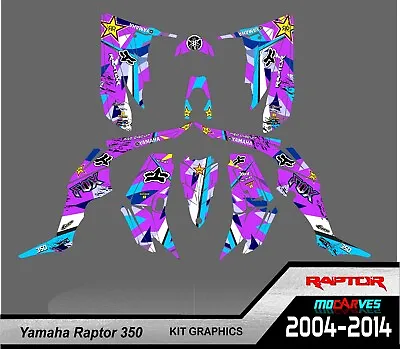 $159 • Buy Yamaha Raptor 350   2004 To 2014  Graphics Kit Decals Stickers ATV 