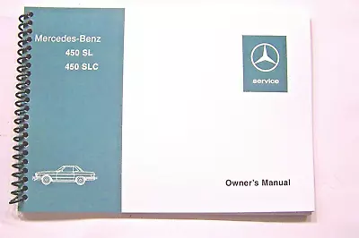 1976 Mercedes 450sl Owners Manual Parts Service W107 1975 1974 New Reprint • $89.99