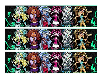 Monster High Edible Cake Strips Cake Wraps Decorations • $9.95