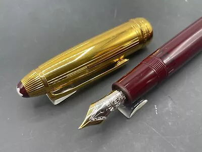 Montblanc Solitaire LeGrand Vermeil Bordeaux Burgundy Fountain Pen 18k 146DV • $995