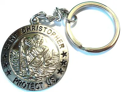 £3.25 • Buy NEW St. Christopher Quality Metal Keyring Patron Saint Of Travel Lucky Charm Fob