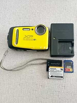 Fujifilm FinePix XP130 16.4 MP Wateproof Tough Digital Camera Yellow *TESTED* • $109.99