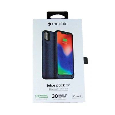 $79.95 • Buy Mophie Juice Pack Air Case For Iphone Xs X Power Battery Qi Blue New 401002007