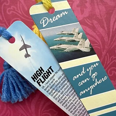 Vintage 80s 90s Bookmark Lot Sunshine Thoughts 1989 Dream & 1988 High Flight • $39.95