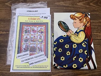 Michael Miller Fabric Panel Child's Life Quilt Kit Pattern Vintage Children • $45