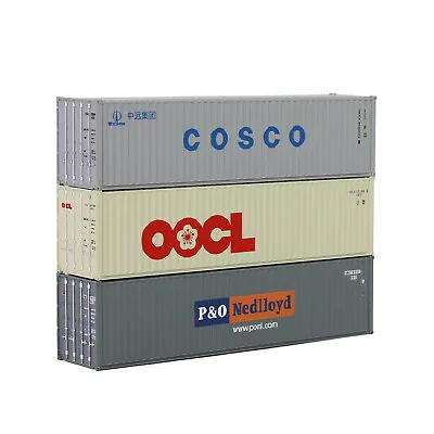 3pcs N Scale 40ft 1:160 Shipping Container Mixed 40' Cargo Box With Magnets • $20.99