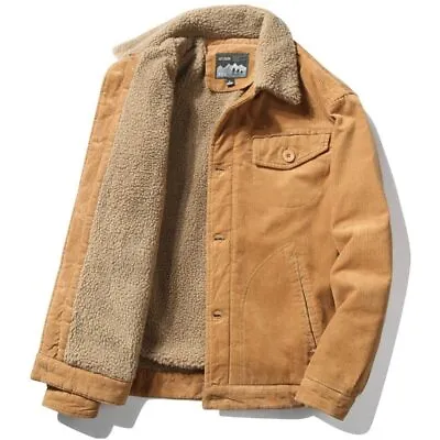 $78.99 • Buy Men Coats Velvet Corduroy Jackets Winter Casual Outwear Thermal Cotton Clothing