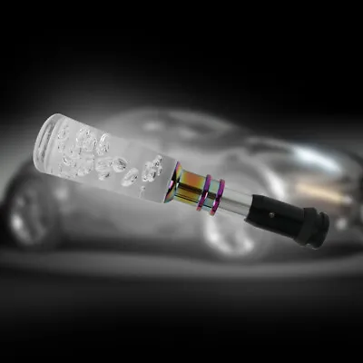 Universal JDM White Clear Bubble Crystal Automatic Gear Shift Knob Shifter 220mm • $24.88