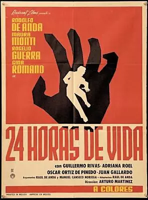 F222      24 HORAS DE VIDA Original Mexican Movie Poster '69 • $14.95