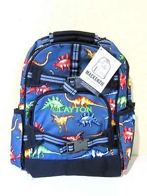 LARGE Pottery Barn Kids Mackenzie Clayton MULTI DINOS DINOSAUR BACKPACK BOOK BAG • $49.99