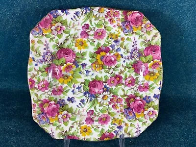 Royal Winton Summertime Chintz Floral Square 6 1/4  Bread And Butter Plate(s) • $12.95