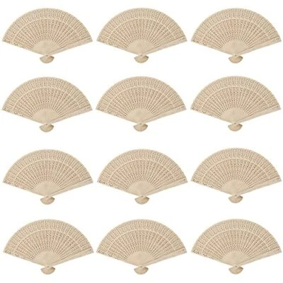 $22.69 • Buy Minelife 20 Pieces Sandalwood Fan Wooden Folding Fan Vintage Hand Held Foldin...
