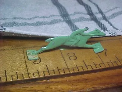 Vintage 1940'S GREEN METAL Horse Racing Game Toy Horse Figure Pieces Parts • $14.99