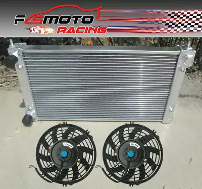 $176 • Buy Radiator+Fans For 80-91 VW Golf GTI MK1 MK2 Scirocco Rabbit Caddy 1.6 1.8 8V MT