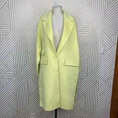 $100.99 • Buy NWT Zara Oversized Wool Blend Coat Jacket In Yellow Blogger Fav Size US Small