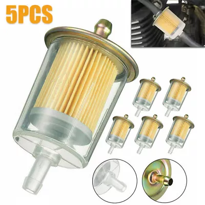 $8.09 • Buy 5Pcs 5/16  Fuel Filters Industrial Universal Motorcycle RVs Inline Gas Fuel Line