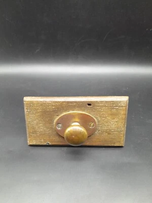 £34.99 • Buy Original Victorian Brass Mechanical Bell Pull Front Door Servant Brass Wood