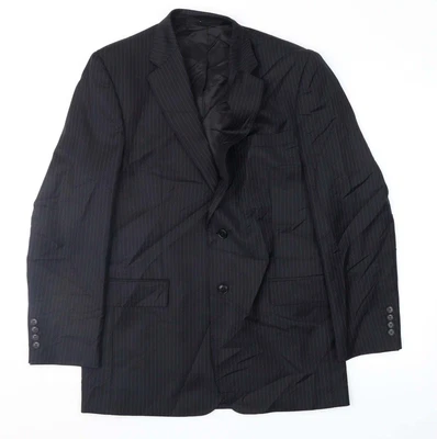£10 • Buy Terry De Havilland Mens Blue Striped Wool Jacket Suit Jacket Size 40