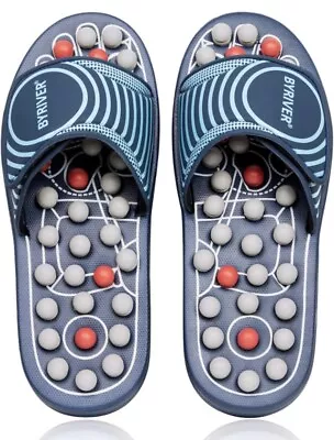 BYRIVER Acupuncture Massage Slippers Sandals Slides Shoes Mat Size Small • $18.47