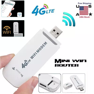 4G LTE Wireless Router Unlocked USB Dongle Modem Mobile Broadband WIFI SIM Card • $13.84