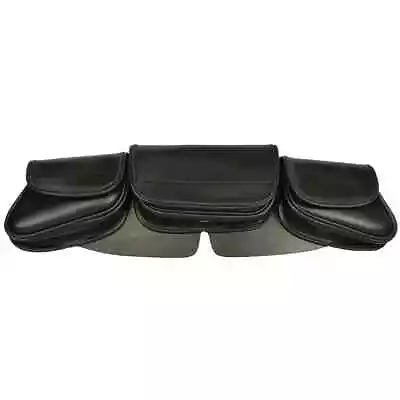 X-LARGE MOTORCYCLE WINDSHIELD BAG 3 POCKET Plain PVC Leather • $34.99