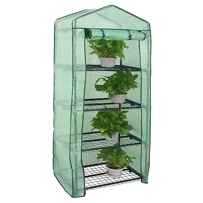 4 Tier Greenhouse W/ Cover Hot Green House Grow Seeds & Seedlings Waterproof • $36.58