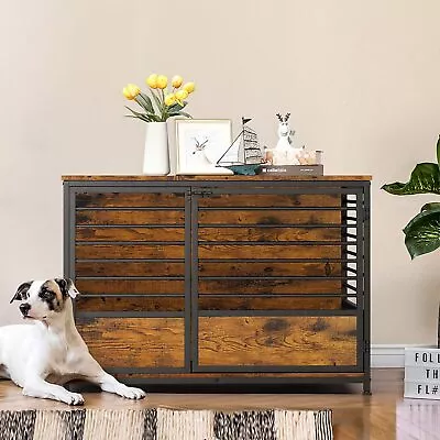 Dog Crate Furniture Wooden Dog Crate TableDog FurnitureDog Kennel Cage Playpen • $118.99