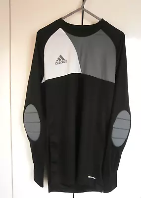 Mens Adidas ASSITA 17 Goalkeeper Long Sleeve Jersey Top Elbow Pads Black Size S • £27.99