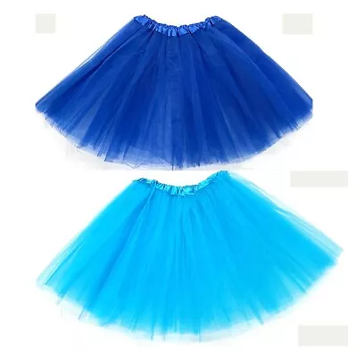 Blue TUTU Skirt Adult Kids Fancy Dress Costume Party Halloween Dance School • £4.99