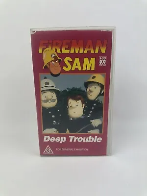 Fireman Sam VHS Deep Trouble 1995 ABC Australia Video Tape Free Tracked Postage • $27.95