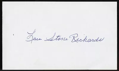 Lucille Stone Richards D2016 Signed Autograph 3x5 Card AAGPBL Baseball AA033 • $24.99