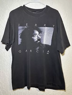 VTG 90s Jerry Garcia Grateful Dead Black T-Shirt XL Double Sided Winterland • $85