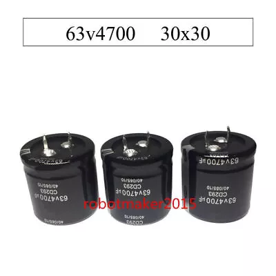 2 Pins 4700uf 4700mfd 63V 30*30 Electrolytic Capacitor CD293 High Temperature • £4.82