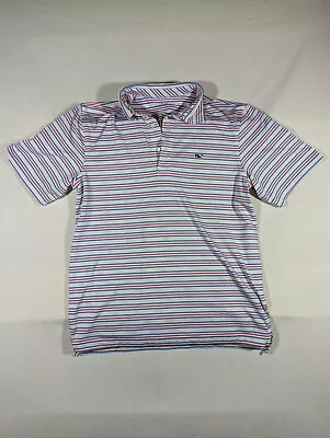 Vineyard Vines Polo Shirt Men Small Performance Stretch Stripe Short Sleeve Golf • $19.99