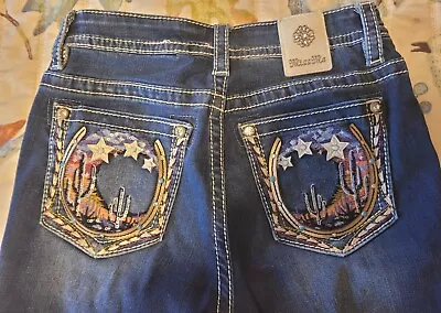 Miss Me Horseshoe Jeans Women Midrise Sz 28 30 Inseam • $55