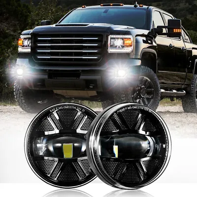 Round LED Fog Lights Lamps For GMC Sierra 1500 2500 3500 2007 2008 2009-2013 • $59.99