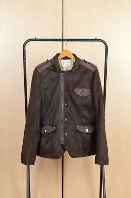 Von Dutch Big Logo Brown Suede Jacket Size M • $90