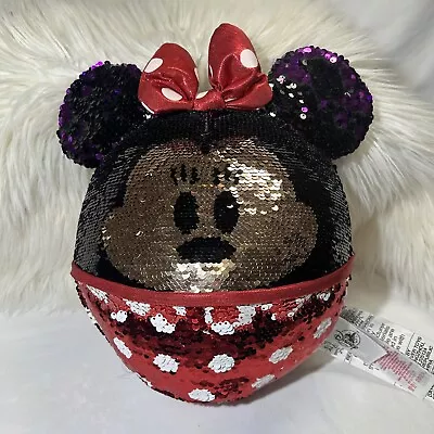 Disney Parks  Flippy Sequin Minnie Mouse Plush Pillow Stuffed Animal Toy • $14.99