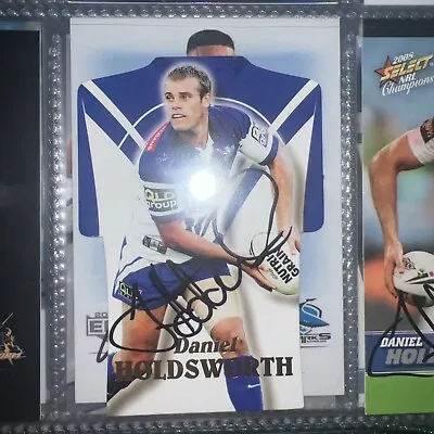 Daniel Holdsworth Signed 2006 Invincible Jersey NRL Card Canterbury Bulldogs • $5