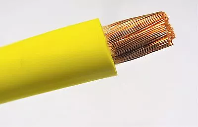 20' Ft 4 Awg Gauge Welding Cable yellow Copper Battery Leads Made In Usa • $37.72