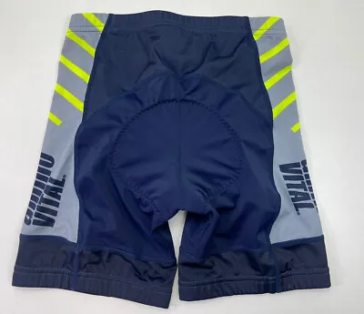 Voler Womens Medium Cycling Shorts Compression Padded Blue Gray • $15