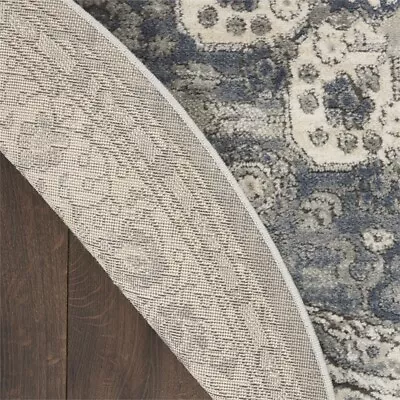 Nourison Concerto 7'10  X Round Grey/Ivory Vintage Indoor Rug • $123.26