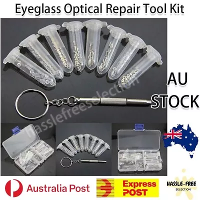 $7.49 • Buy Eyeglass Sun Glasses Optical Repair Tool Screw Nut Nose Pad Assortment Set Kit