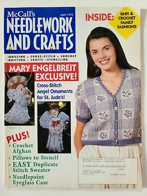 1993 McCalls Needlework Magazine Mary Engelbreit St Jude Angel Ornament Crafts  • $6.95