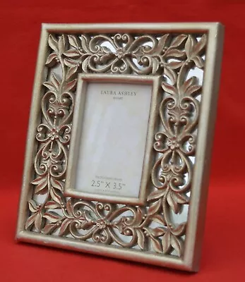 LAURA ASHLEY GOLD MIRRORED PHOTO FRAME  - 2.5 X 3.5 INCH PHOTO - SLIGHT FLAWS! • £11.50