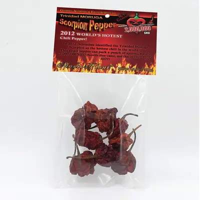 Dried Trinidad Moruga Scorpion Pepper Pods 0.25 Ounce (Pack Of 1)  • $15.27