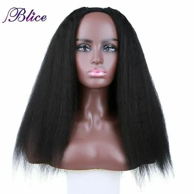 Kinky Straight U Part Synthetic Hair Wigs Glueless Clip In Head Bang Half Wigs • £25