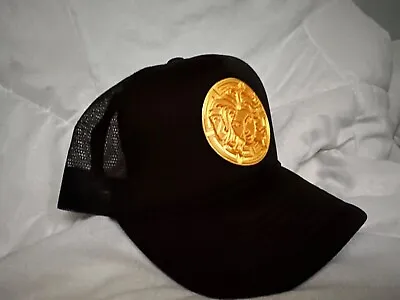 Custom Medusa Trucker Hat - Brand New - Black With Yellow Gold Medusa • $27.21