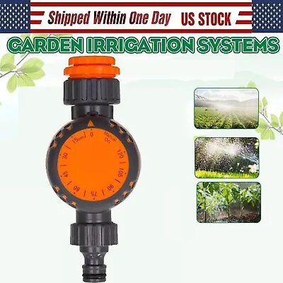 Mechanical Water Timer Garden Hose Irrigation Controller Auto Shut Water Spray • $17.99