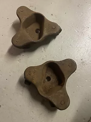 Vintage Lot Of 2 Payson Industrial Tri-Casters 3 Wheels Heavy Duty Solid Metal • $40